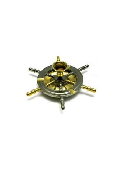Свічник-попільничка "Штурвал" бронза (17х17х6 см) No Brand (316717968)