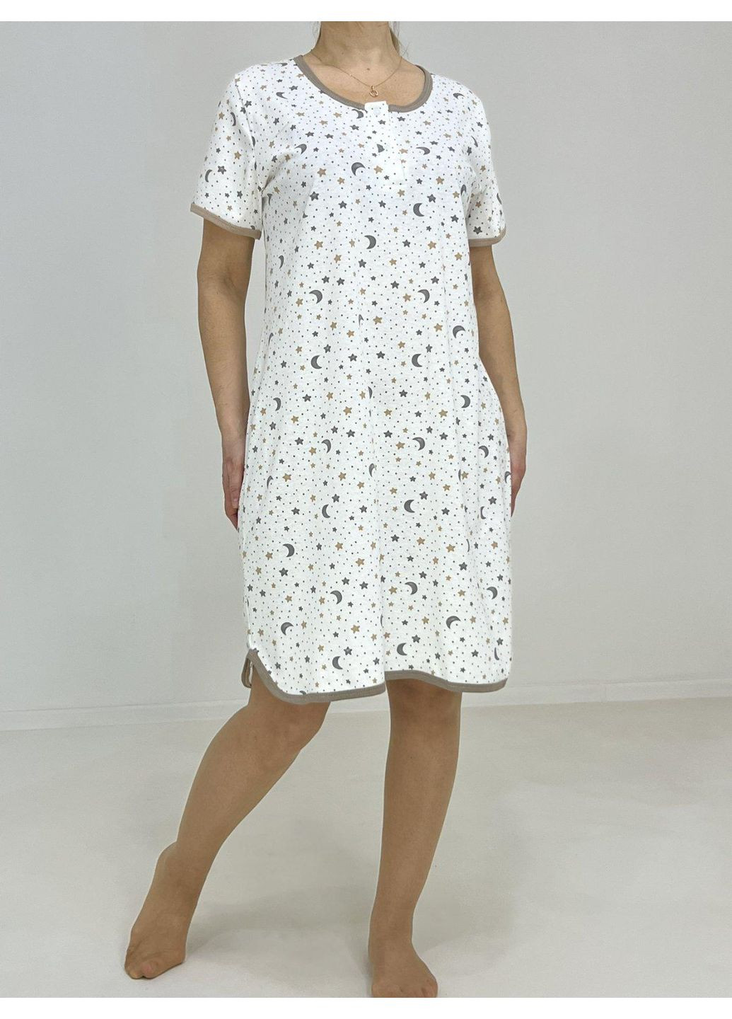 Туніка жіноча кулір Зірки Pars 60 Молочний (90868778-4) Triko (323159090)