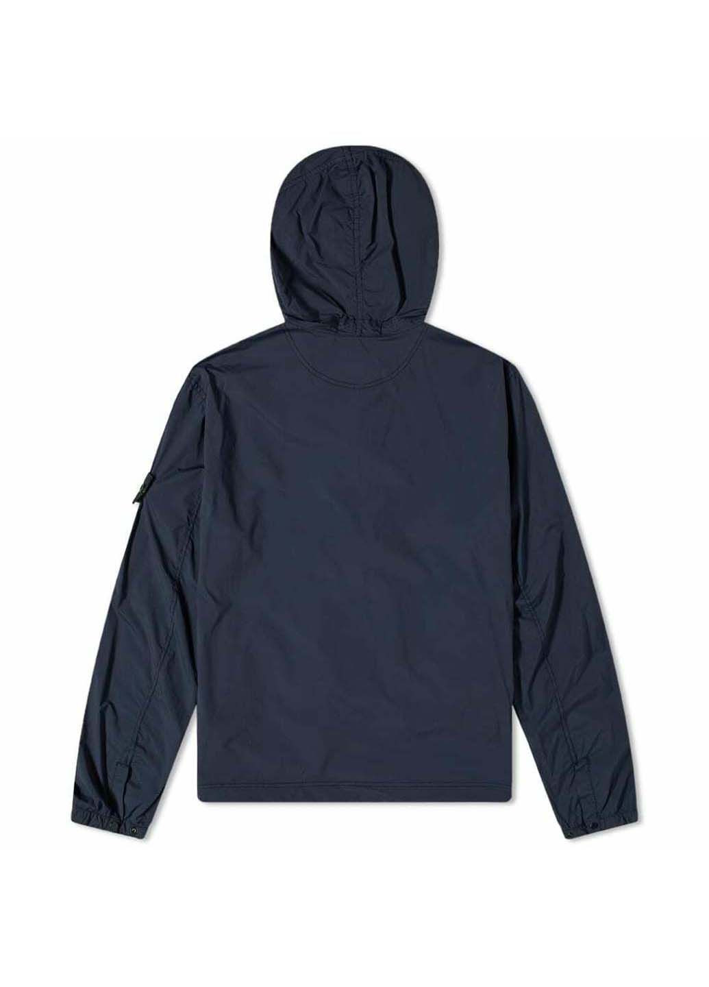 Синяя демисезонная куртка 43831 nylon tc packable lightweight hood jacket marine Stone Island