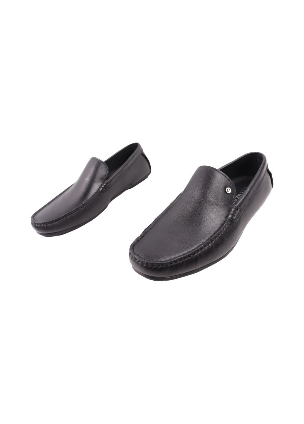 Черные мокасины мужские черные натуральная кожа Clemento