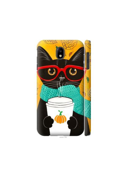 Чехол на Samsung Galaxy J7 J730 (2017) Осенний кот "4026m-786-2448" Endorphone (365808701)