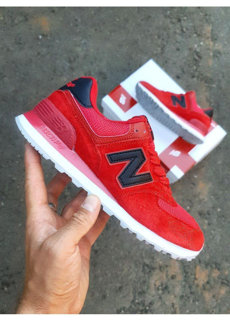 Чорні Осінні кросівки чоловічі new balance 574 red white black нью беланс 574 No Brand