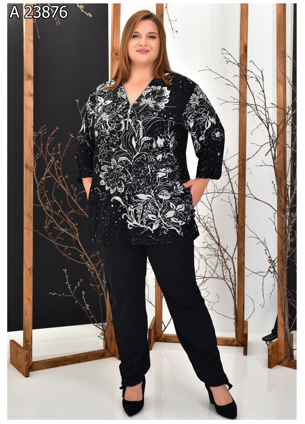 Женский костюм с туникой и брюками SK (360879029)