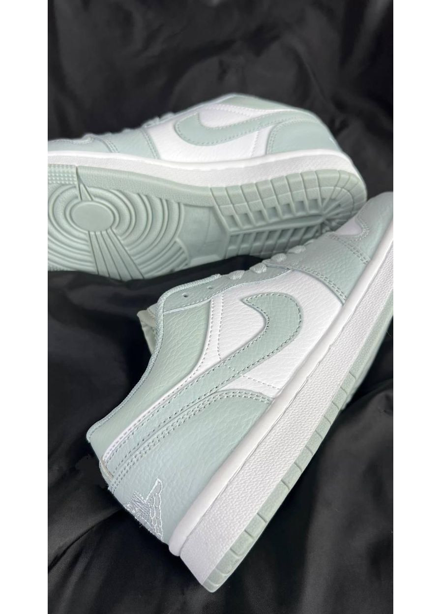 Білі Осінні кросівки чоловічі nike air jordan 1 low light olive найк аір джордан No Brand