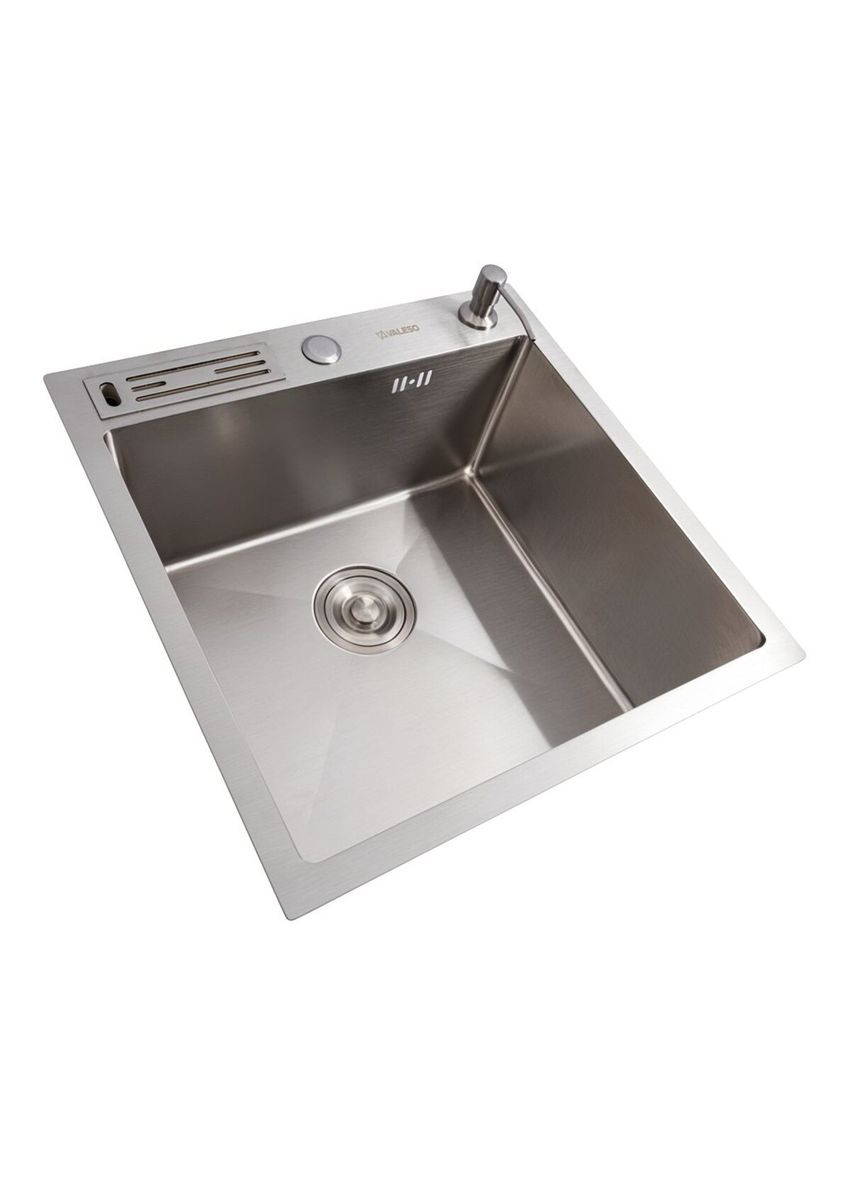 Кухонна мийка нержавійка 50*50 Handmade з підставкою для ножів (3,0/0,8) Valeso (336932395)