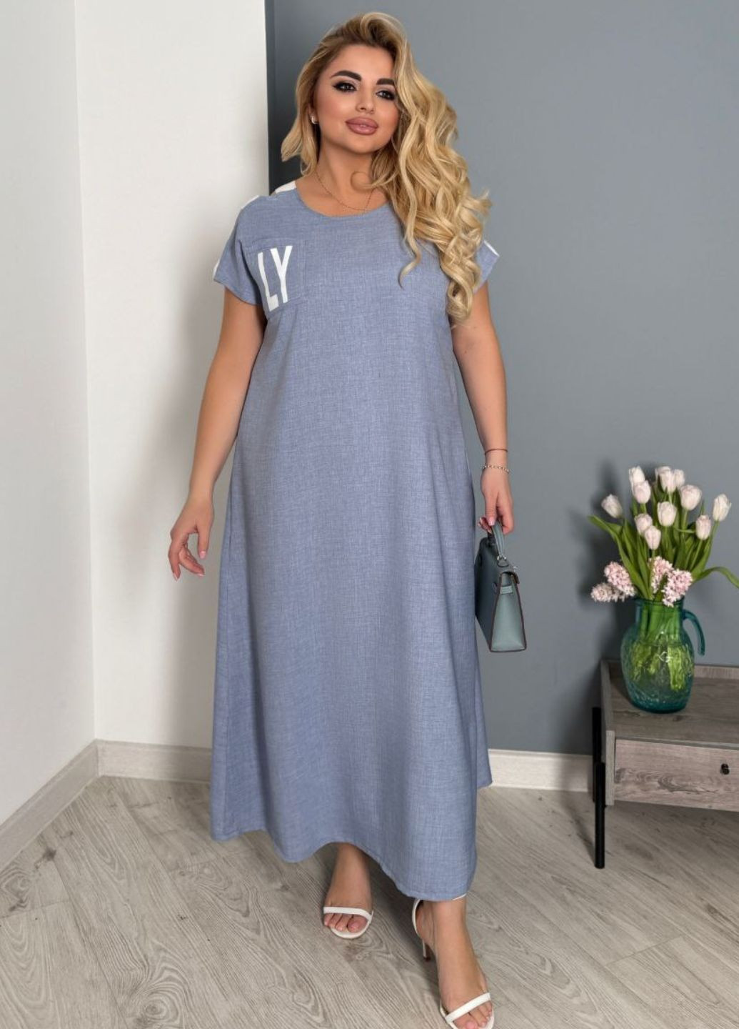 М'ятна повсякденний сукня максі вільного крою Tik-Tak