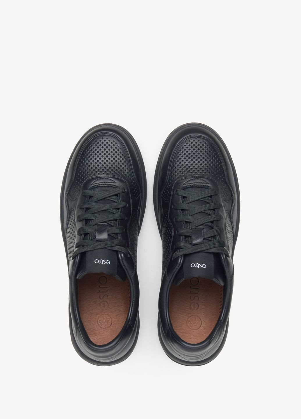 Чорні кеди низькі, колір чорний Estro