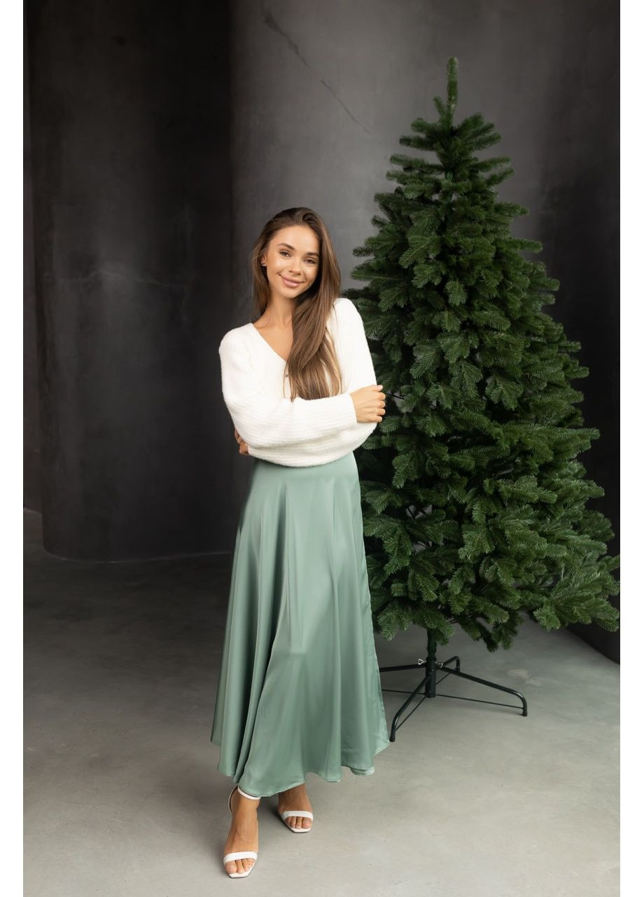 Елка искусственная литая ЭЛИТ Зеленая 2.32 м с металлической подставкой на 30% пышнее, модель 2025 года Yalunka Tobi Еліт (355803991)