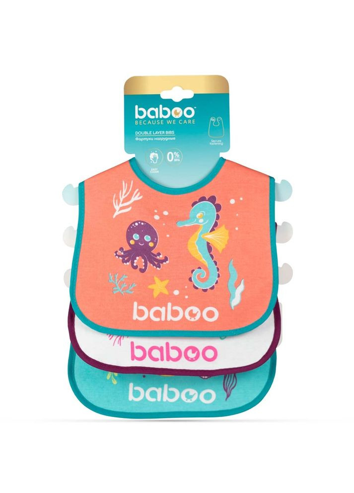 Набір нагрудників Sea Life, 3 шт, 0+ місяців () Baboo 11-008 (335973781)