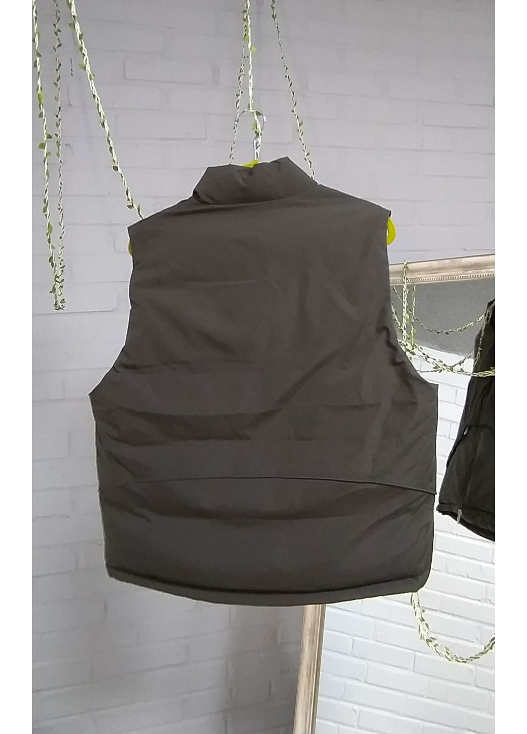 Стьобаний жилет вільного крою Ripstop, кротово-сірий, з кишенями Zara (352742532)