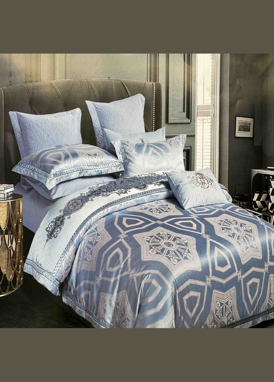 Комплект постільної білизни сімейний 4 наволочки Жаккард-сатин 35059 Ananasko (330642446)