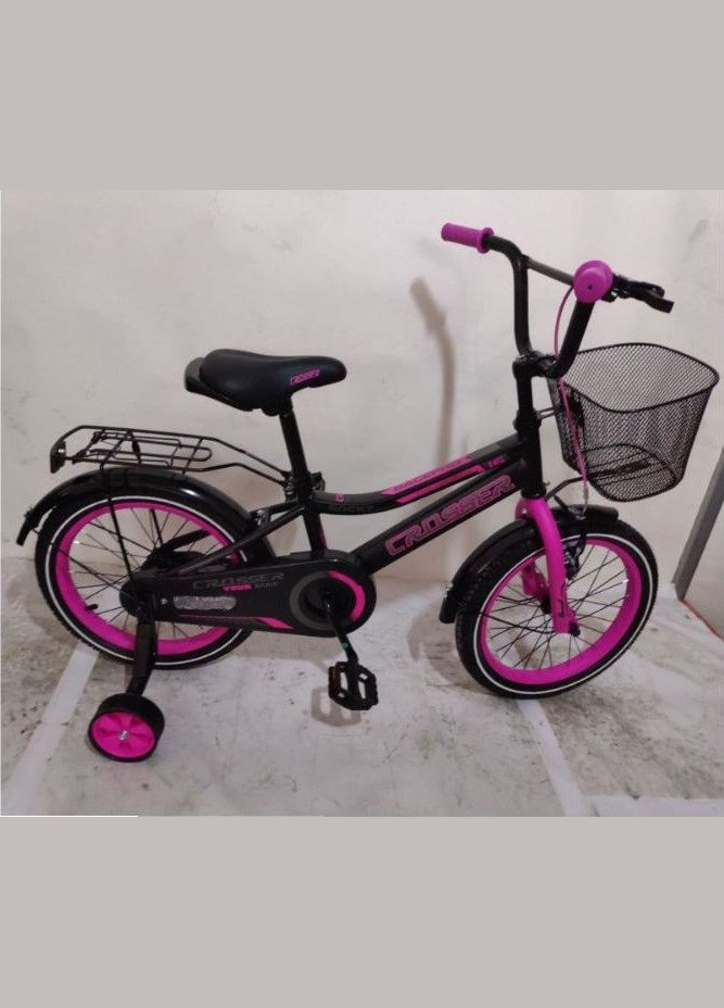 Дитячий Велосипед Rocky -13 з кошиком та дод. коліщатками 4503 Фіолетовий, 16 Crosser (267810092)