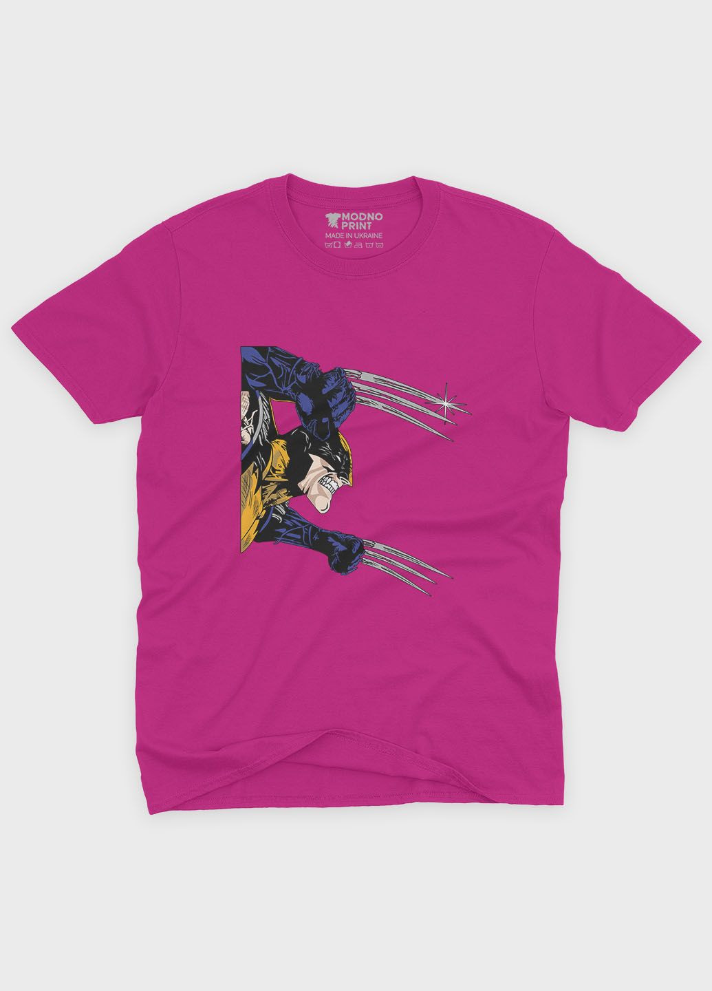 Рожева демісезонна футболка для хлопчика з принтом супергероя - росомаха (ts001-1-fuxj-006-021-003-b) Modno