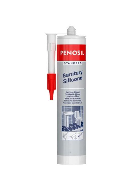 Силиконовый герметик Standard Sanitary Silicone (280 мл) санитарный белый (23627) Penosil (286423683)