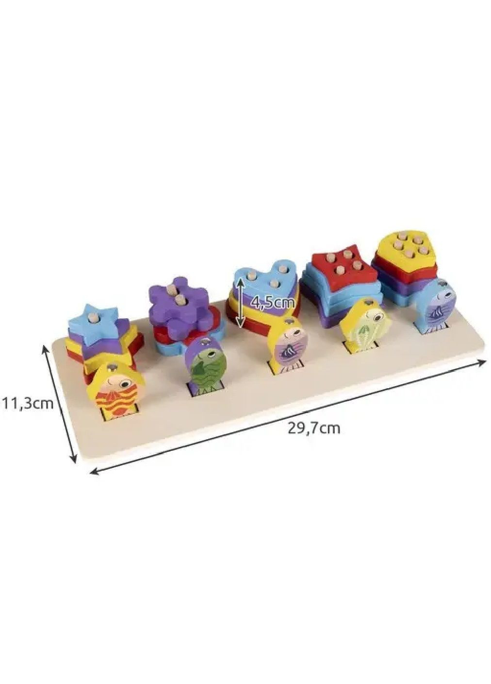 Комплект набор детский деревянный развивающий набор сортер рыбалка для детей малышей 29,7х11,3 см (476855-Prob) Unbranded (291984581)