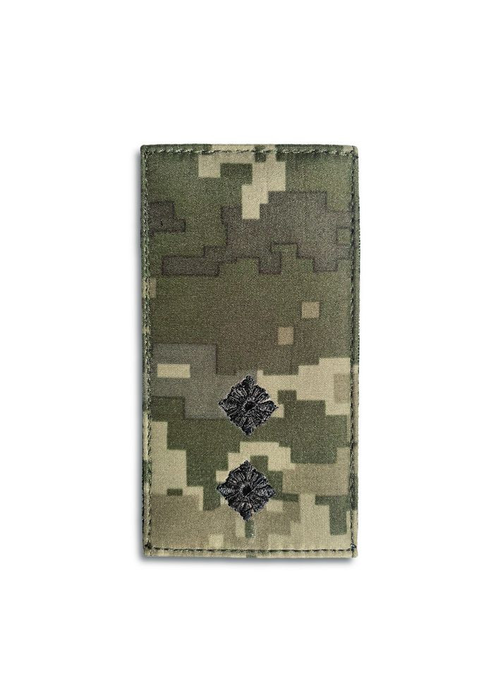 Шеврон нашивка на липучці погон звання Лейтенант ЗСУ 5х10 см піксель IDEIA (275869825)