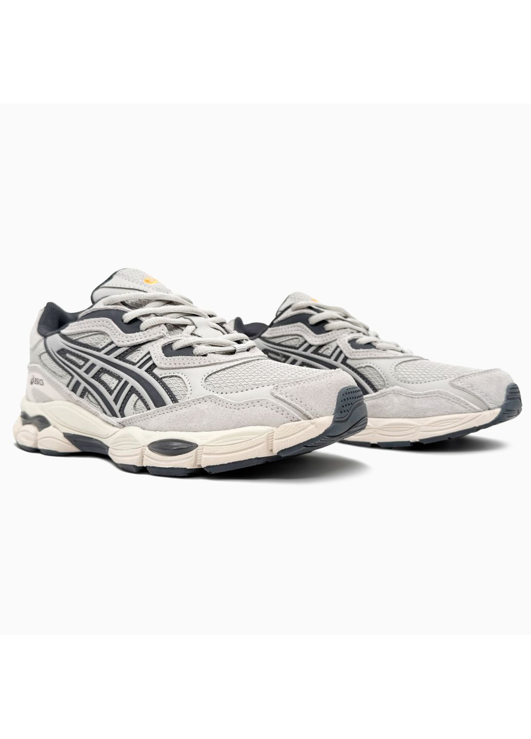 Серые летние кроссовки asics gel-nyc beige/grey gore-tex асикс гель нюк No Brand