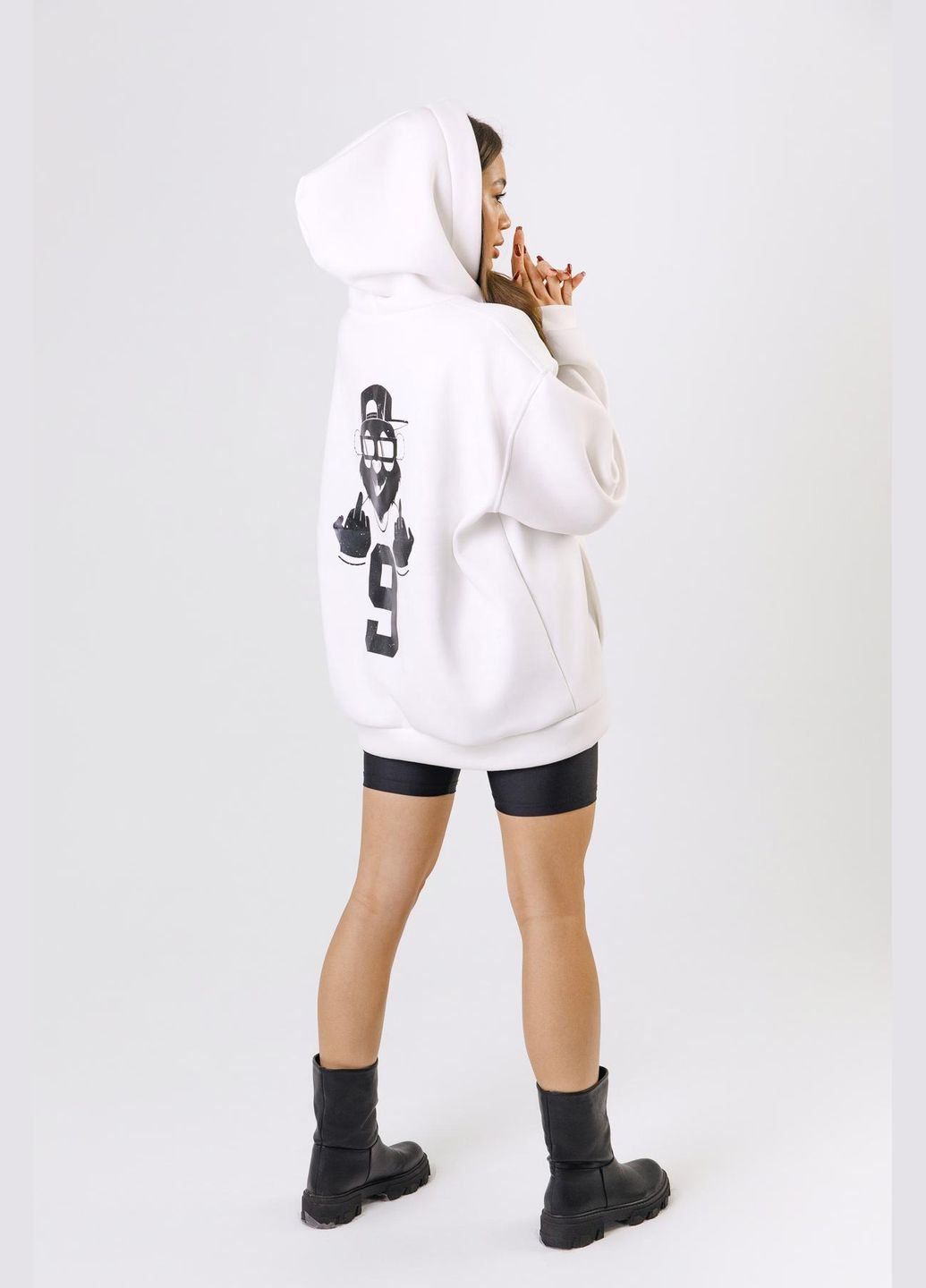 Стильне оверсайз худі на блискавці Vakko (301940953)