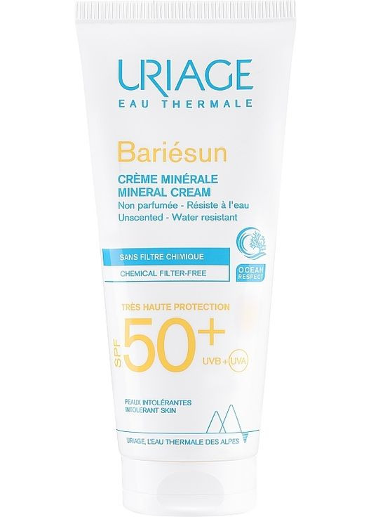 Бар'єсан сонцезахисний мінеральний крем SPF 50+ Suncare product 100ml (24991-93705) Uriage (369790284)