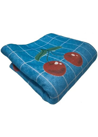 Електропростирадло Electric blanket 5714 150х160 см Блакитне з вишнями No Brand (313588228)