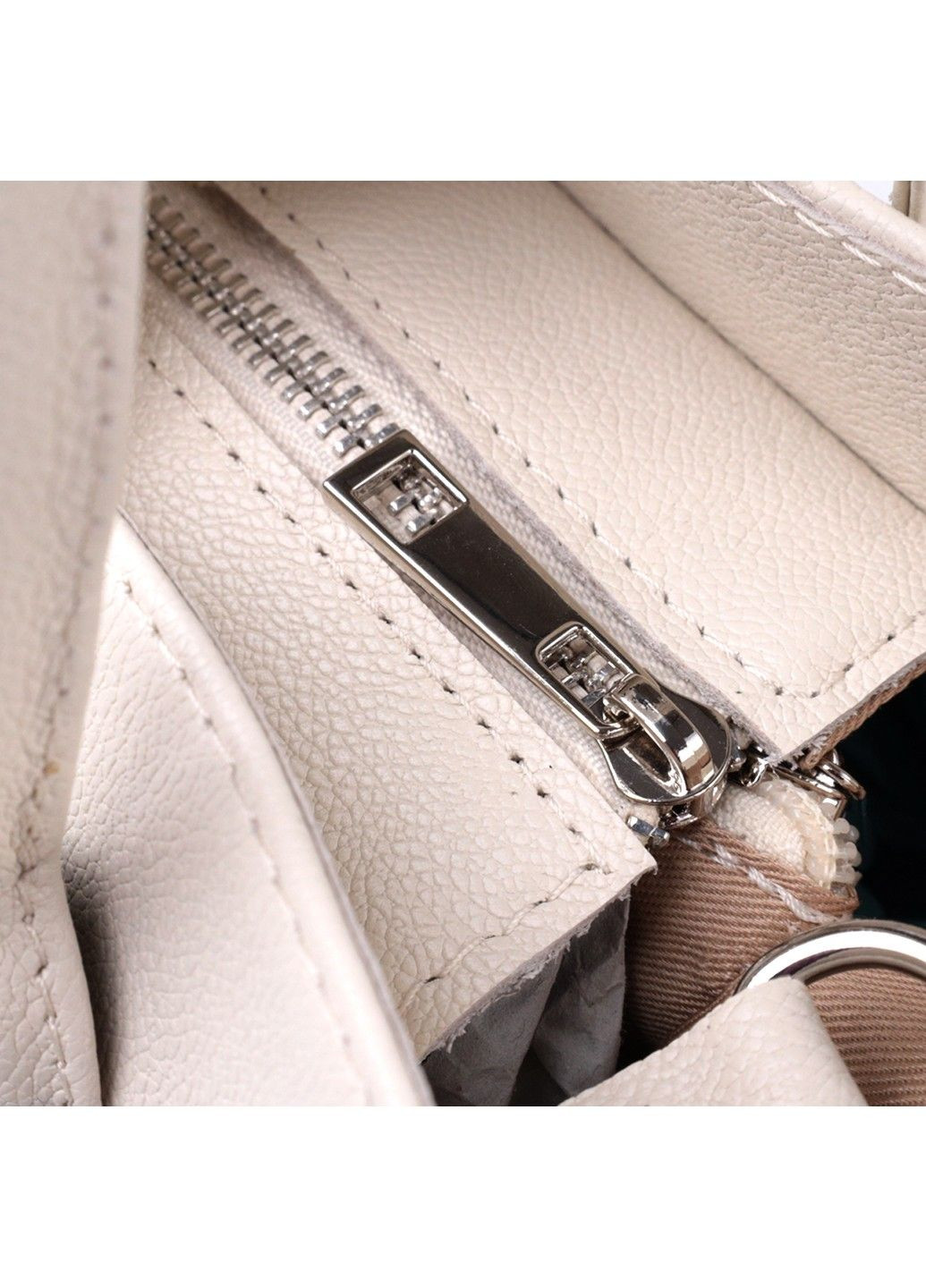 Ділова жіноча сумка з двома ручками з натуральної шкіри 22830 Бежева Shvigel (307053960)