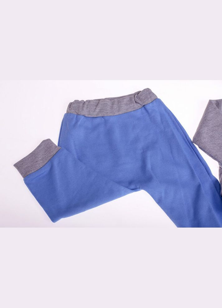 Блакитний демісезонний костюм із довгим рукавом для хлопчика трикотажний із собачкою блакитний 68 см (30315) BABYKROHA