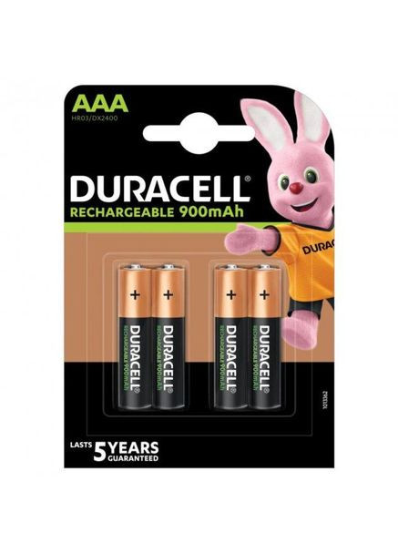 Акумулятор RECHARGE TURBO DX2400 AAA/HR03 900mAh (4шт) Duracell (370259292)