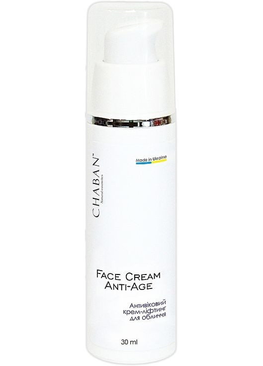 Антивіковий крем-ліфтинг для обличчя Face Cream Anti-Age 30ml (1206743-131437) Chaban Natural Cosmetics (368645165)