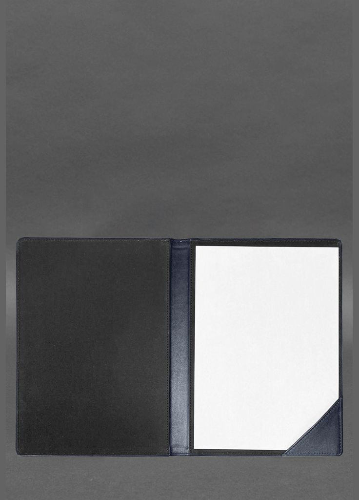 Шкіряна папка для документів на підпис темно-синя (A-027911) BlankNote (330144384)