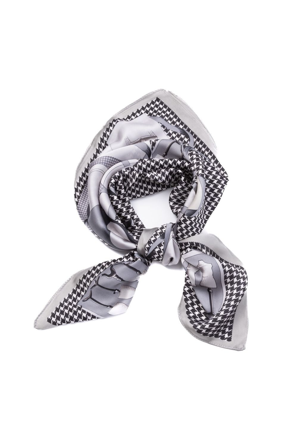 Платок женский с принтом атлас разноцветный ЛУНЕТ LuckyLOOK 380-165 (324741764)