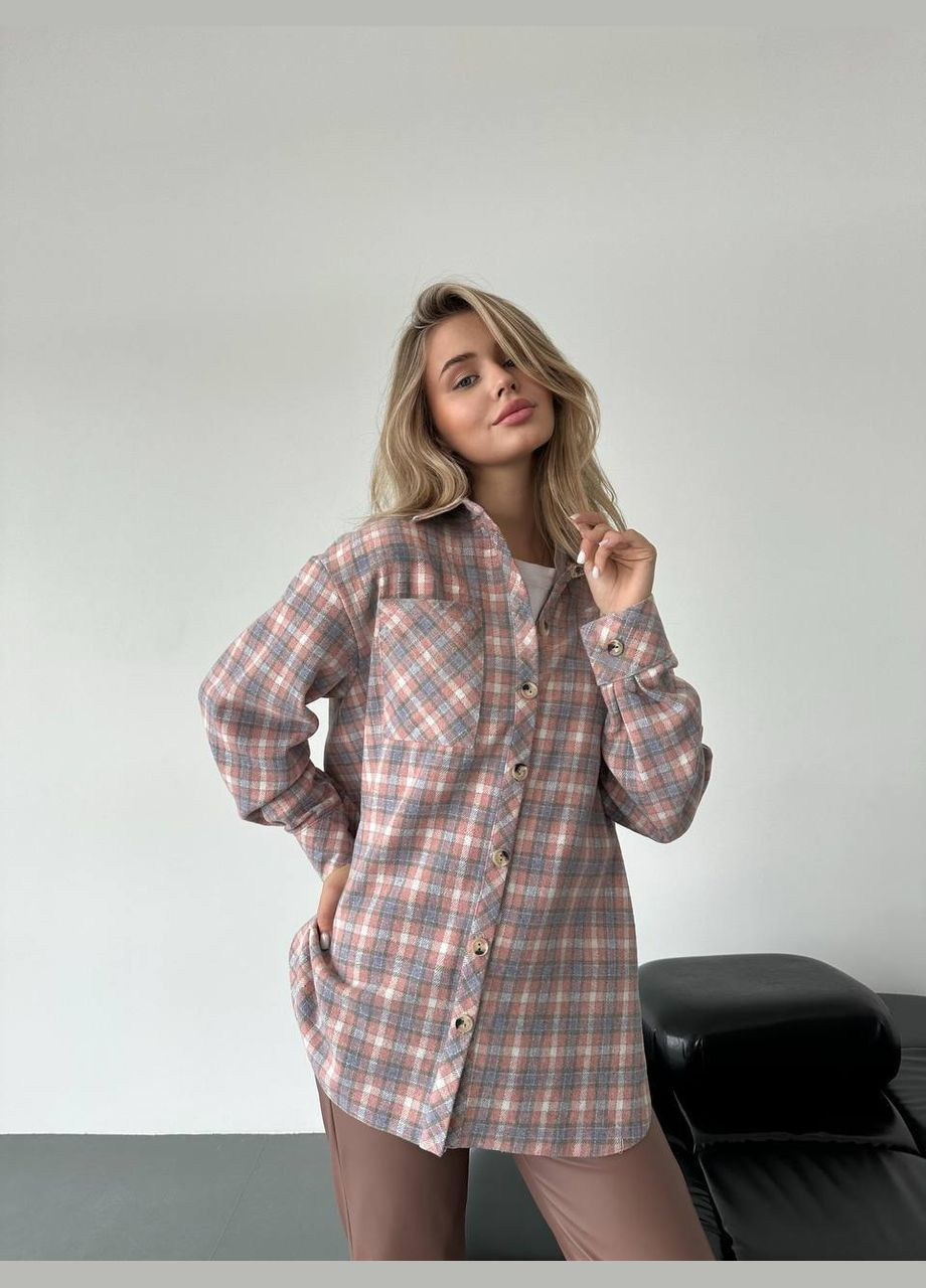 Розовая повседневный рубашка Lilove с длинным рукавом