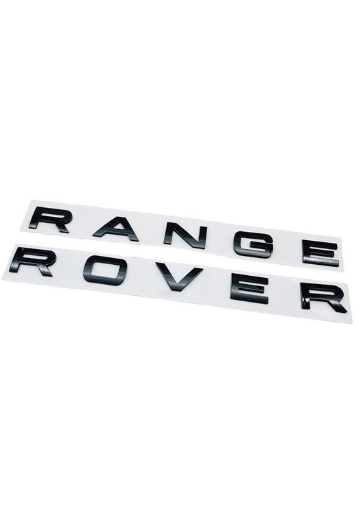 Эмблема надпись RANGE ROVER черная глянцевая 720х31мм пластик (на скотче) Land Rover (369609932)