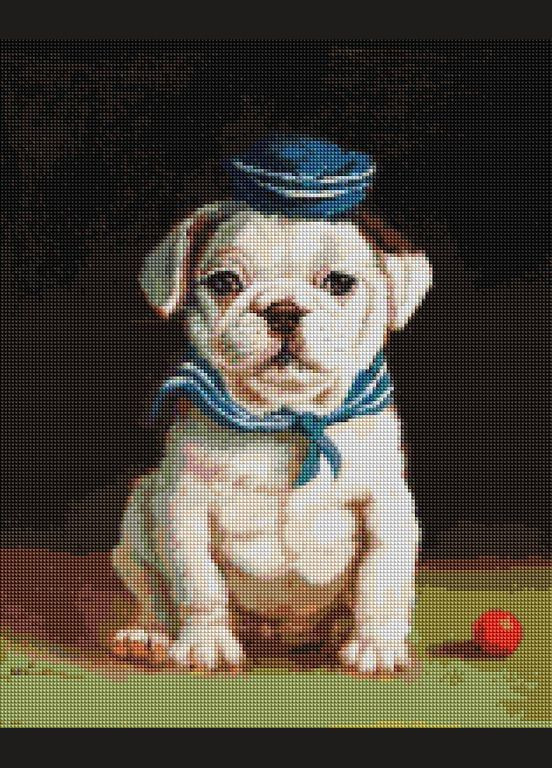Алмазна мозаїка собака Вишивка квадратними стразами Бульдог Lucia Heffernan 40х50 Малювання камінням DBS1205 Brushme (313402552)