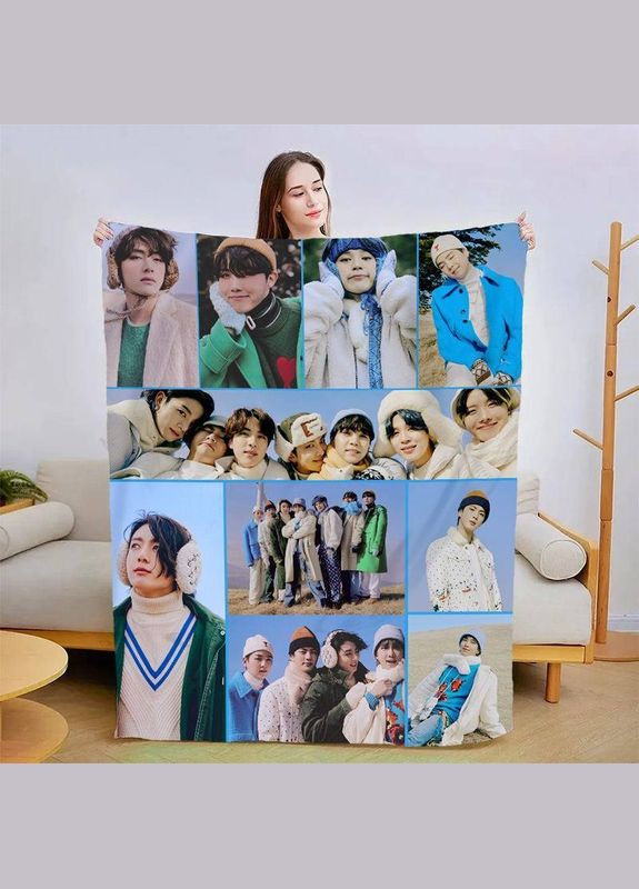 Плед 3D новорічний Зимовий BTS №3 15385 135х160 см FlexDress (364495216)