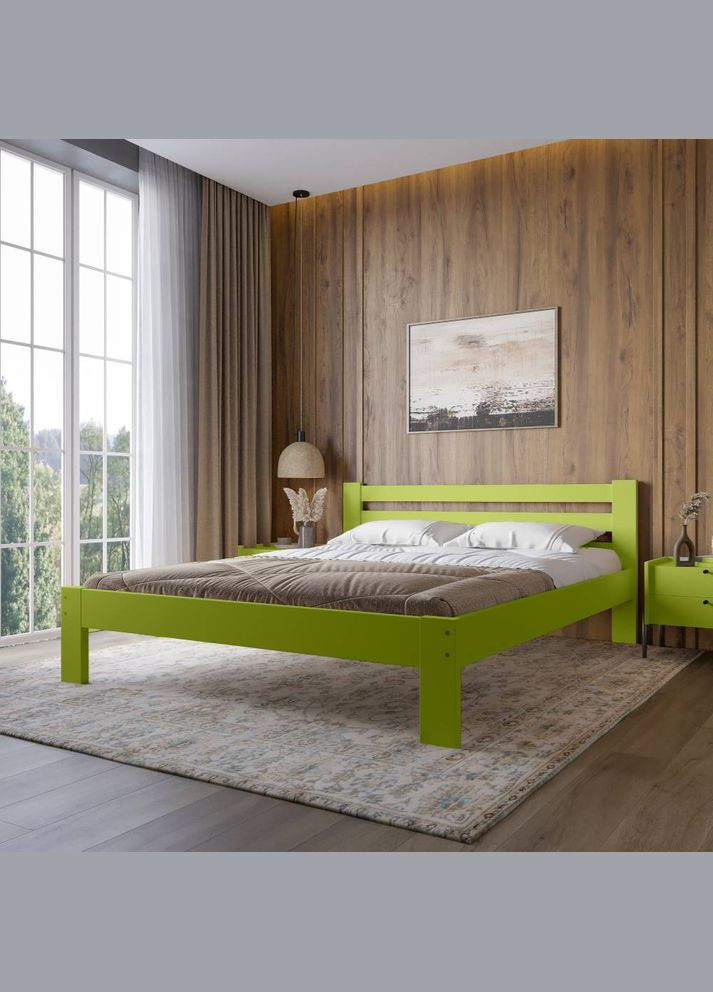 Полуторне дерев'яне ліжко Баварія (S3050G70Y) 120х190 см (MBG-14818) Mebigrand (366027303)