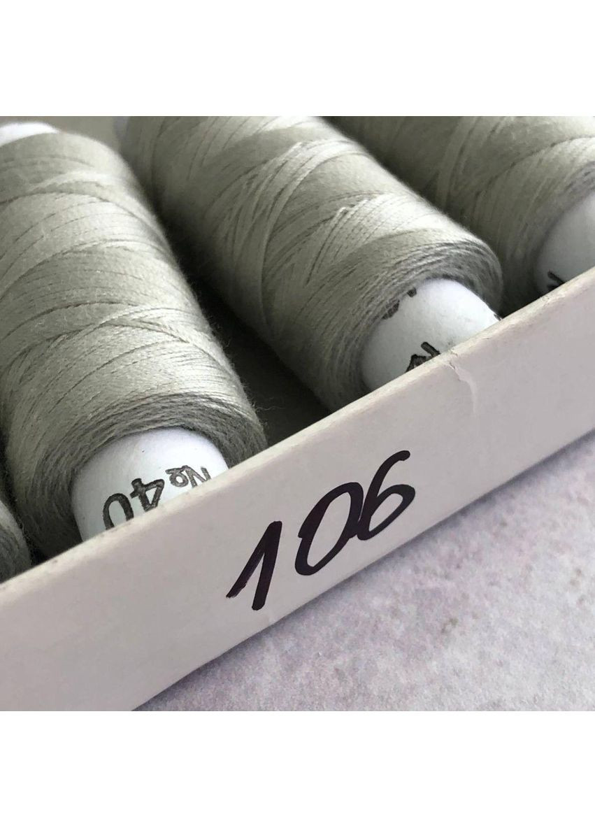 106 Нитки в котушках, для шиття 100% поліестер 40/2 (боб 200м) No Brand (356509694)