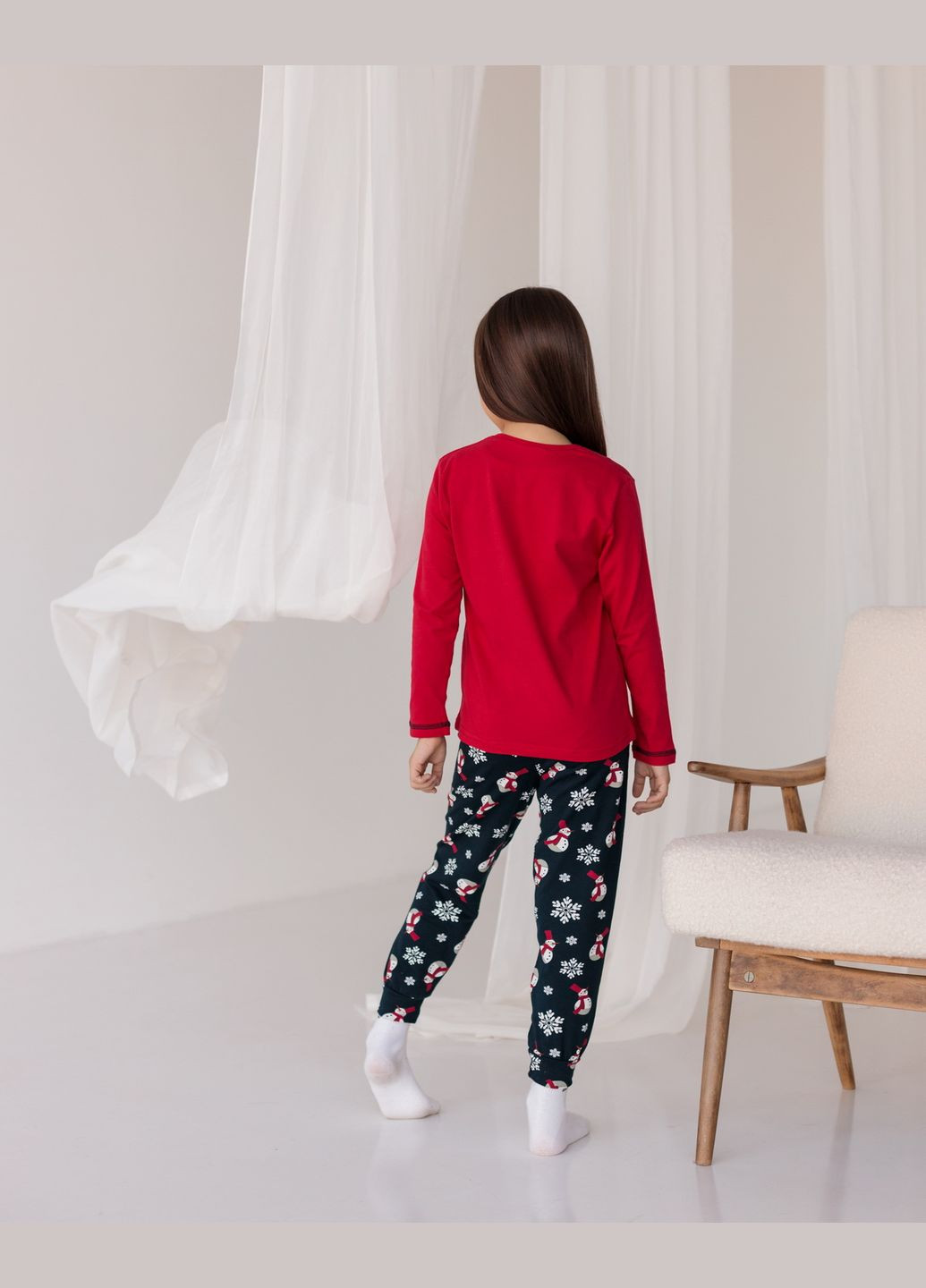 Червона піжама зі штанами на дівчинку Nicoletta