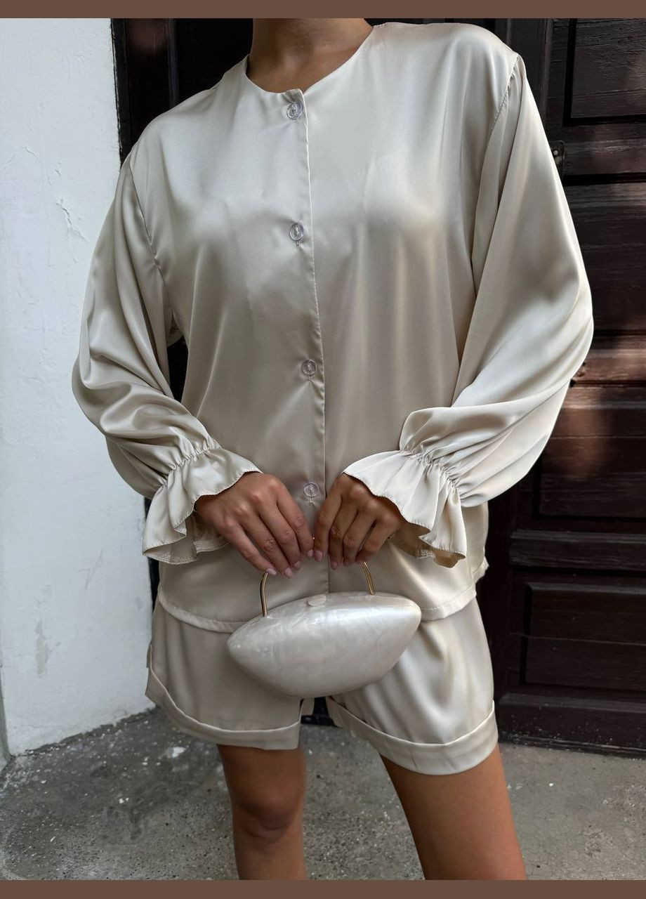 Нежный шелковий комплект двойка No Brand Р4936-509 (347176210)