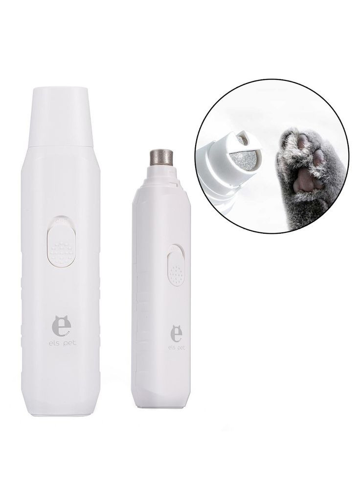 Електрична кігтеточка, кігтерез для котів та собак, триммер для догляду за кігтями Білий Els Pet (301940174)
