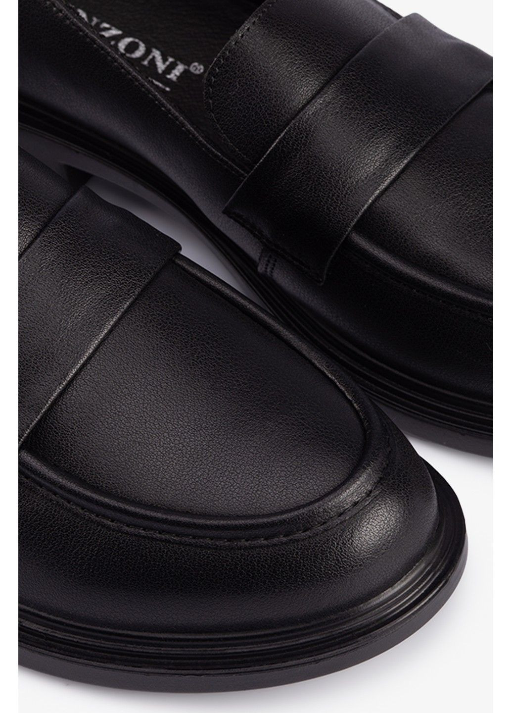 Renzoni Жіночі лофери 1101475 чорний з натуральна шкіра, — демісезон (355336069)