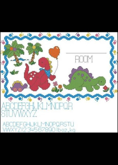 Набір для вишивання хрестиком. Розмір: 27*23 см Дино метрика Лоскуток (315361562)