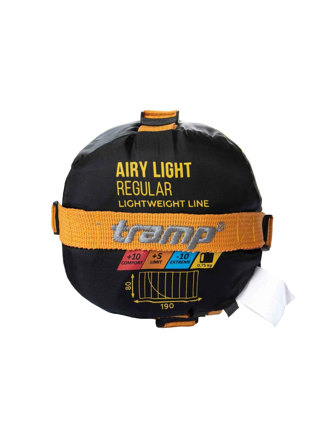 Спальный мешок Airy Light одеяло с капюшоном левый yellow/grey 190/80 UTRS-056 Tramp (390697918)