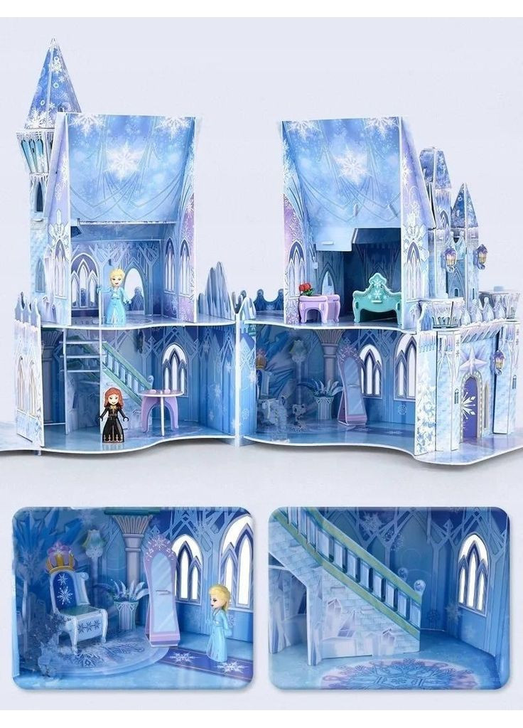 Ледовый замок Эльзы и фигурки "Ледяное сердце" Frozen No Brand (366664845)