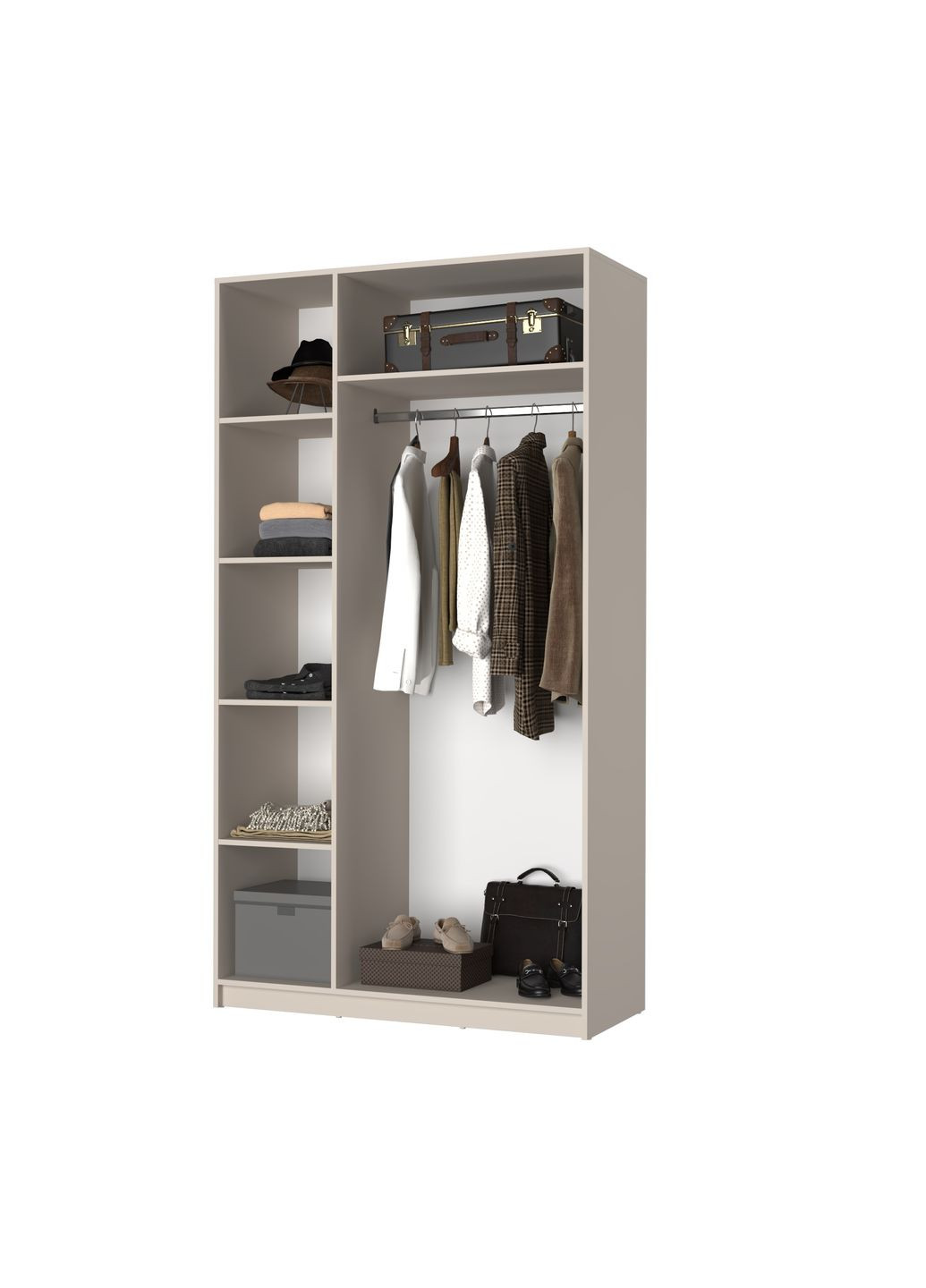 Шафа 3-дверна Оскар ДСП BG, стандарт 120x52x220 см (MBS-4531) MebelStar (366427581)