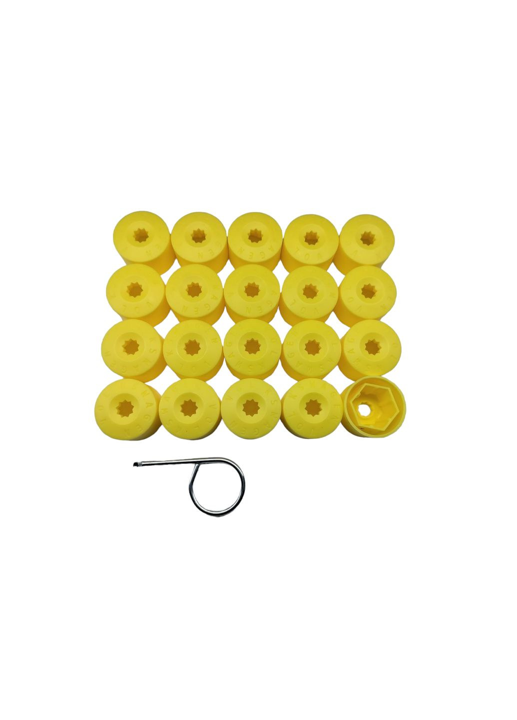 Ковпачки на гайки 17мм на колісні болти 17мм, жовті Volkswagen (331018457)