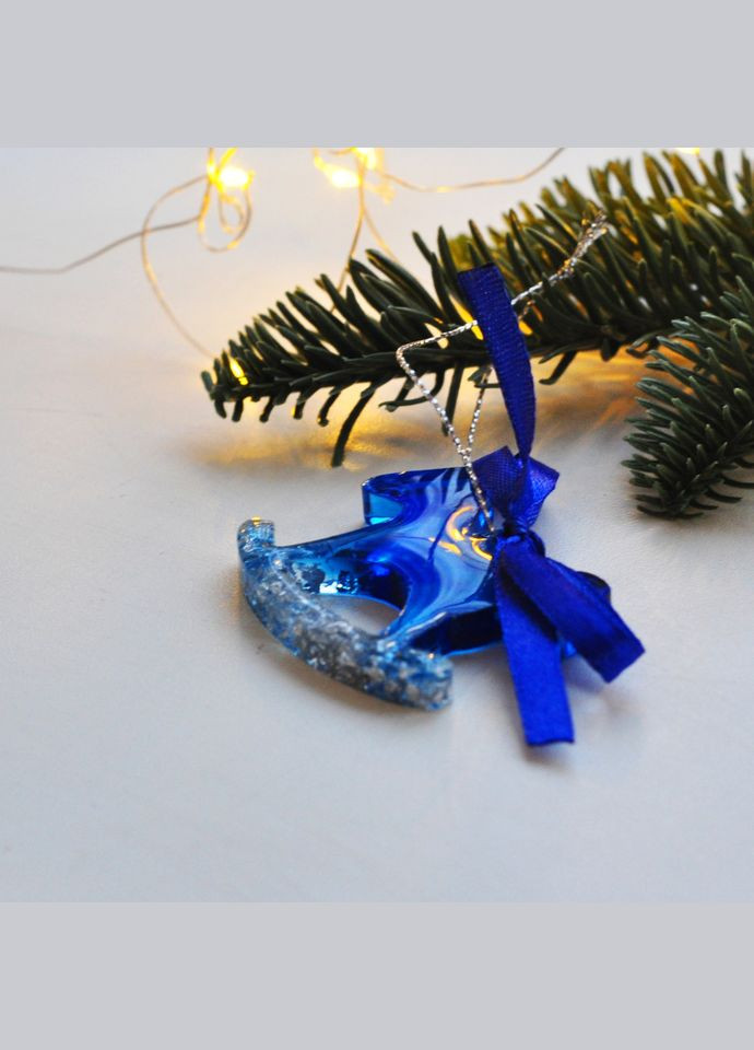 Новогодние елочноные игрушки ручной роботы "Blue" SP2410 из эпоксидной смолы Spokiy (322948793)