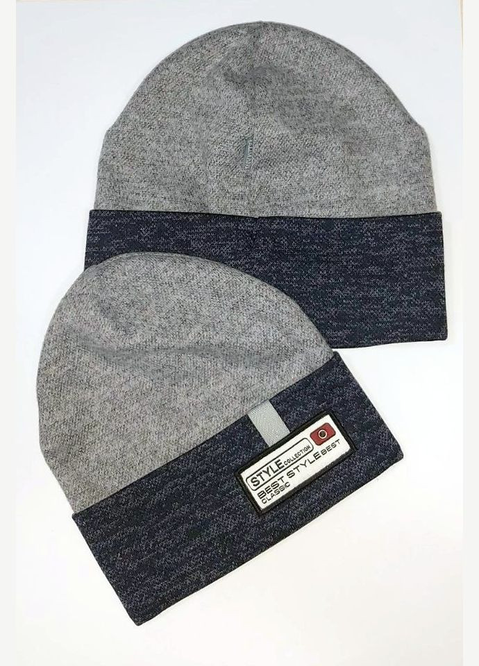 Шапка Говард, 46-48, Серо-синий Klimani (357494293)