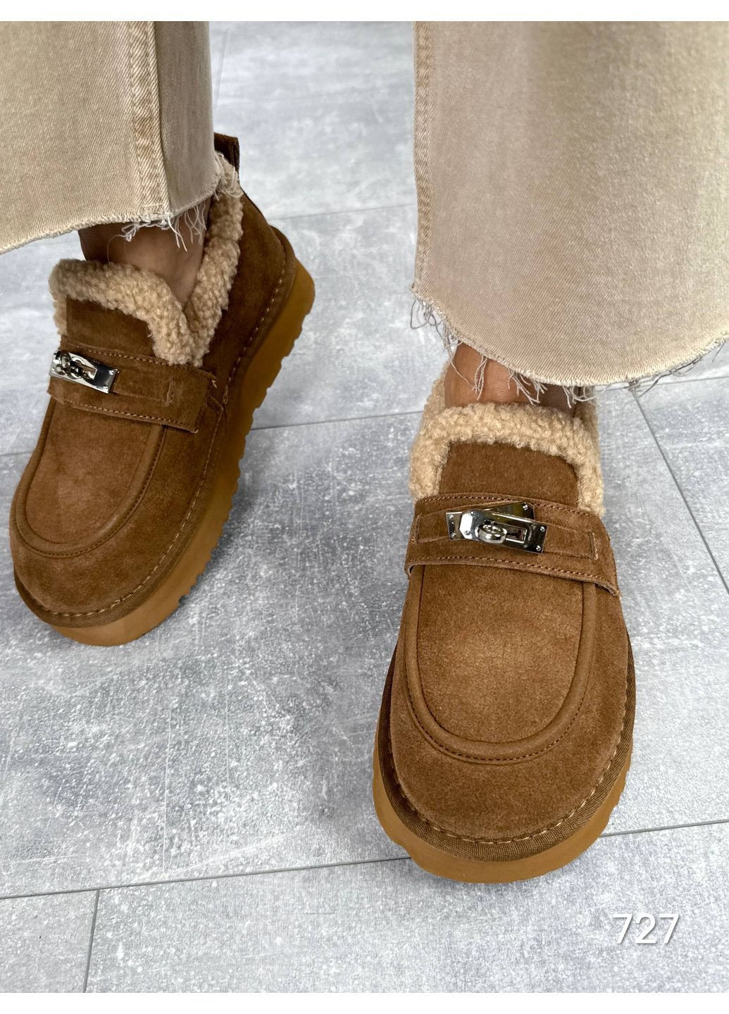 Vakko Лоферы лоферы рыжий з искусственная замша, — зима (364119635)