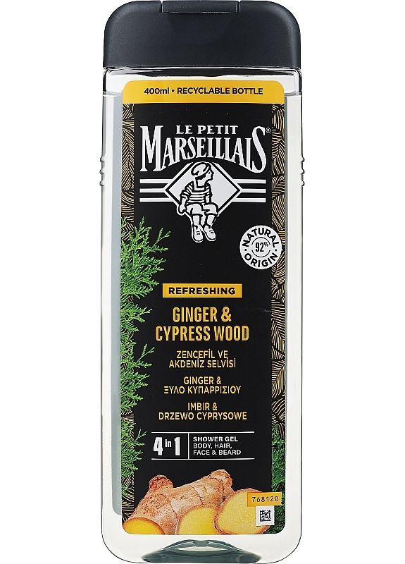 Гель-шампунь для душу "Імбир і кипарис" 250ml (2-917844) Le Petit Marseillais (369795540)