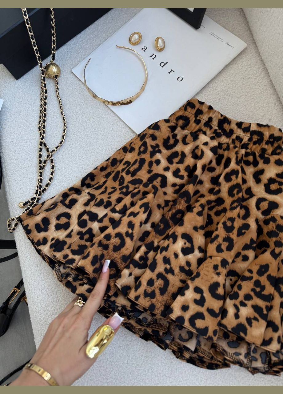 Коричневая юбка шорты No Brand